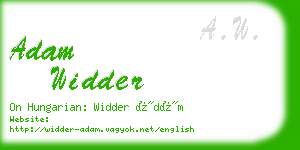 adam widder business card